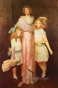  el Pintura al %C3%B3leo - Sra. Daniels con dos hijos John White Alexander